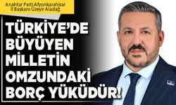 Türkiye’de büyüyen milletin omzundaki borç yüküdür!