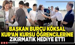 Başkan Burcu Köksal Kur’an Kursu öğrencilerine zikirmatik hediye etti
