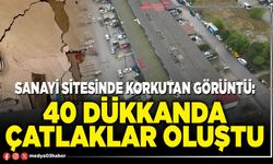 Sanayi sitesinde korkutan görüntü: 40 dükkanda çatlaklar oluştu