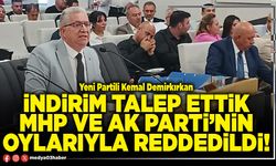 İndirim talep ettik MHP ve AK Parti’nin oylarıyla reddedildi!