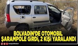 Bolvadin’de otomobil şarampole girdi, 2 kişi yaralandı
