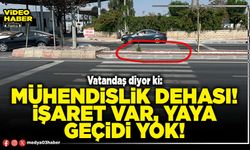 Mühendislik dehası! İşaret var, yaya geçidi yok!
