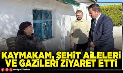 Kaymakam şehit aileleri ve gazileri ziyaret etti