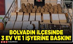 Bolvadin ilçesinde 3 ev ve 1 işyerine baskın!
