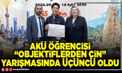 AKÜ öğrencisi “Objektiflerden Çin” yarışmasında üçüncü oldu