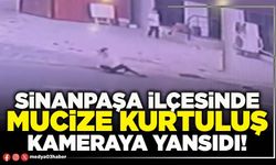 Sinanpaşa ilçesinde mucize kurtuluş kameraya yansıdı!