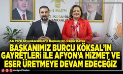 Başkanımız Burcu Köksal’ın gayretleri ile Afyon’a hizmet ve eser üretmeye devam edeceğiz