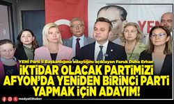 İktidar olacak partimizi Afyon’da yeniden birinci parti yapmak için adayım!