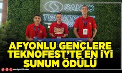 Afyonlu gençlere TEKNOFEST’te en iyi sunum ödülü
