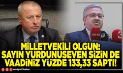 Milletvekili Olgun: Sayın Yurdunuseven sizin de vaadiniz yüzde 133,33 saptı!