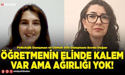 Öğretmenin elinde kalem var ama ağırlığı yok!