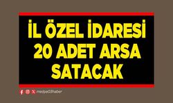 İl Özel İdaresi 20 adet arsa satacak