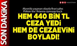 Hem 440 Bin TL ceza yedi hem de cezaevini boyladı!