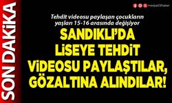 Sandıklı’da liseye tehdit videosu paylaştılar, gözaltına alındılar!