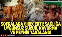 Sofralara girecekti! Sağlığa uygunsuz sucuk, kavurma ve peynir yakalandı
