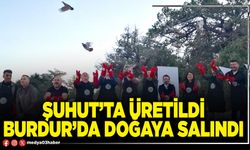 Şuhut’ta üretildi Burdur’da doğaya salındı