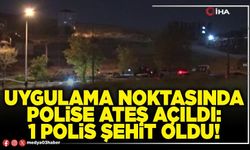 Uygulama noktasında polise ateş açıldı: 1 polis şehit oldu!