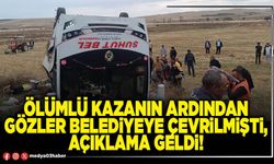 Ölümlü kazanın ardından gözler Belediyeye çevrilmişti, açıklama geldi!