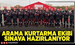 Arama kurtarma ekibi sınava hazırlanıyor