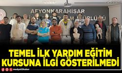 Temel ilk yardım eğitim kursuna ilgi gösterilmedi
