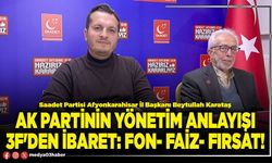 AK partinin yönetim anlayışı 3F'den ibaret: Fon- faiz- fırsat!