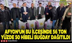 Afyon’un bu ilçesinde 56 ton yüzde 50 hibeli buğday dağıtıldı
