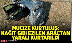 Mucize kurtuluş: Kağıt gibi ezilen araçtan yaralı çıktı!