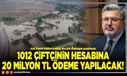 1012 çiftçinin hesabına 20 Milyon TL ödeme yapılacak!