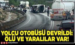 Yolcu otobüsü devrildi: Ölü ve yaralılar var!