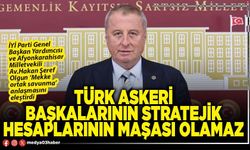 Türk askeri başkalarının stratejik hesaplarının maşası olamaz