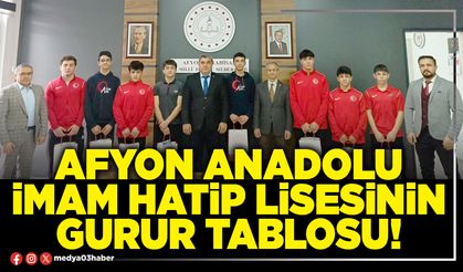 Afyon Anadolu İmam Hatip Lisesinin gurur tablosu!