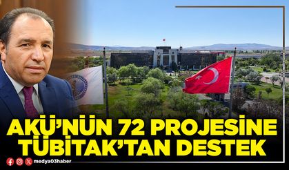 AKÜ’nün 72 projesine TÜBİTAK’tan destek