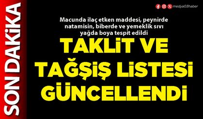 Taklit ve tağşiş listesi güncellendi