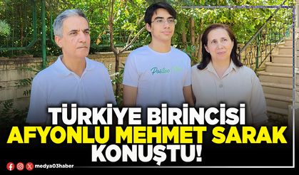 Türkiye birincisi Afyonlu Mehmet Sarak konuştu!