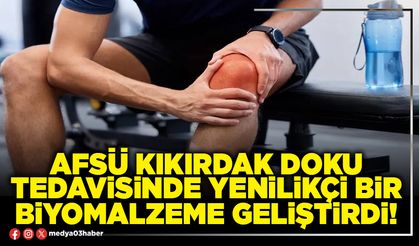AFSÜ kıkırdak doku tedavisinde yenilikçi bir biyomalzeme geliştirdi!