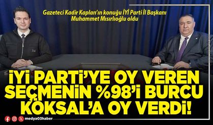 İYİ Parti’ye oy veren seçmenin %98’i Burcu Köksal’a oy verdi!