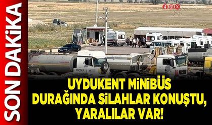 Uydukent Minibüs Durağında silahlar konuştu, yaralılar var!