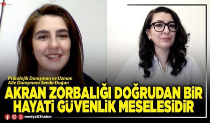 Akran zorbalığı doğrudan bir hayati güvenlik meselesidir