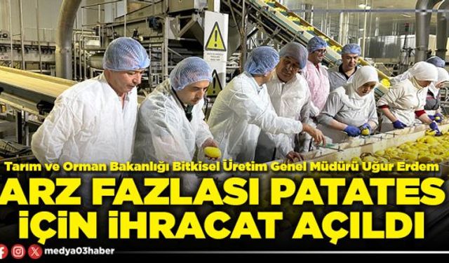 Arz fazlası patates için ihracat açıldı