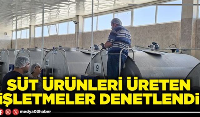 Süt ürünleri üreten işletmeler denetlendi