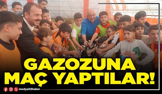 Gazozuna maç yaptılar!