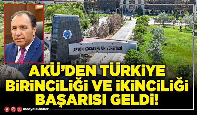 AKÜ’den Türkiye birinciliği ve ikinciliği başarısı geldi!