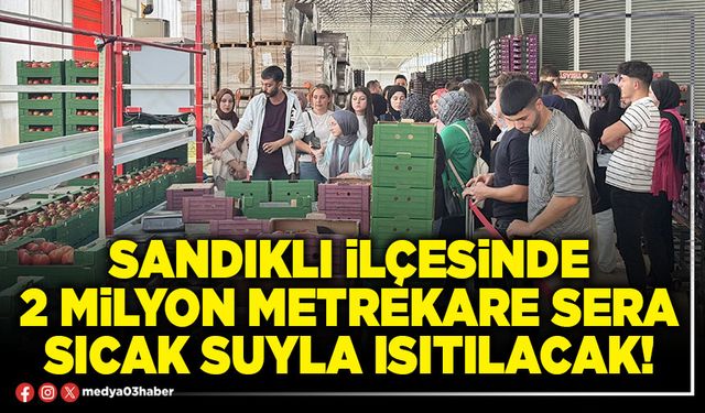 Sandıklı ilçesinde 2 milyon metrekare sera sıcak suyla ısıtılacak!