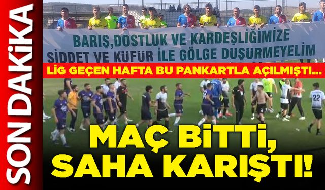 Maç bitti, saha karıştı!