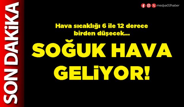 Soğuk hava geliyor!