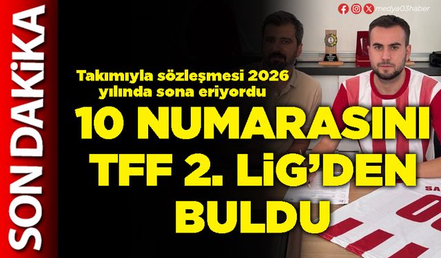 10 numarasını TFF 2. lig’den buldu