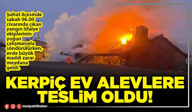 Kerpiç ev alevlere teslim oldu!