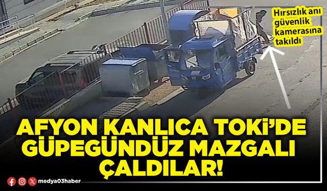 Afyon Kanlıca TOKİ’de güpegündüz mazgalı  çaldılar!