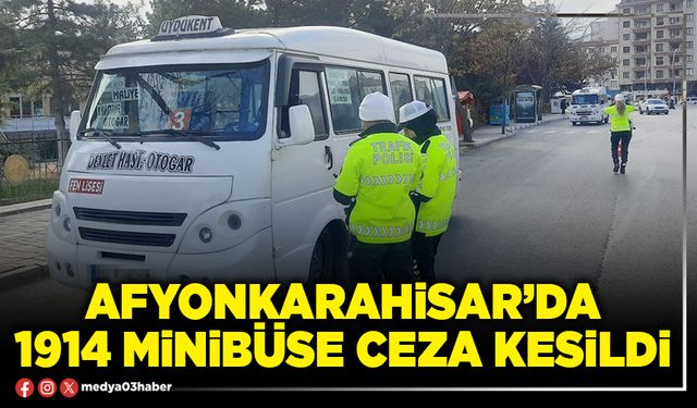 Afyonkarahisar’da 1914 minibüse ceza kesildi