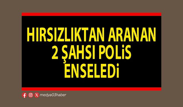 Hırsızlıktan aranan 2 şahsı polis enseledi